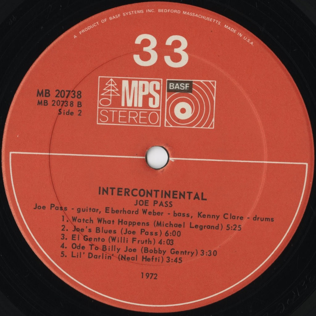 Joe Pass – Intercontinental (MB-20738) LP 1973 US MPS/BASF | 中古LP