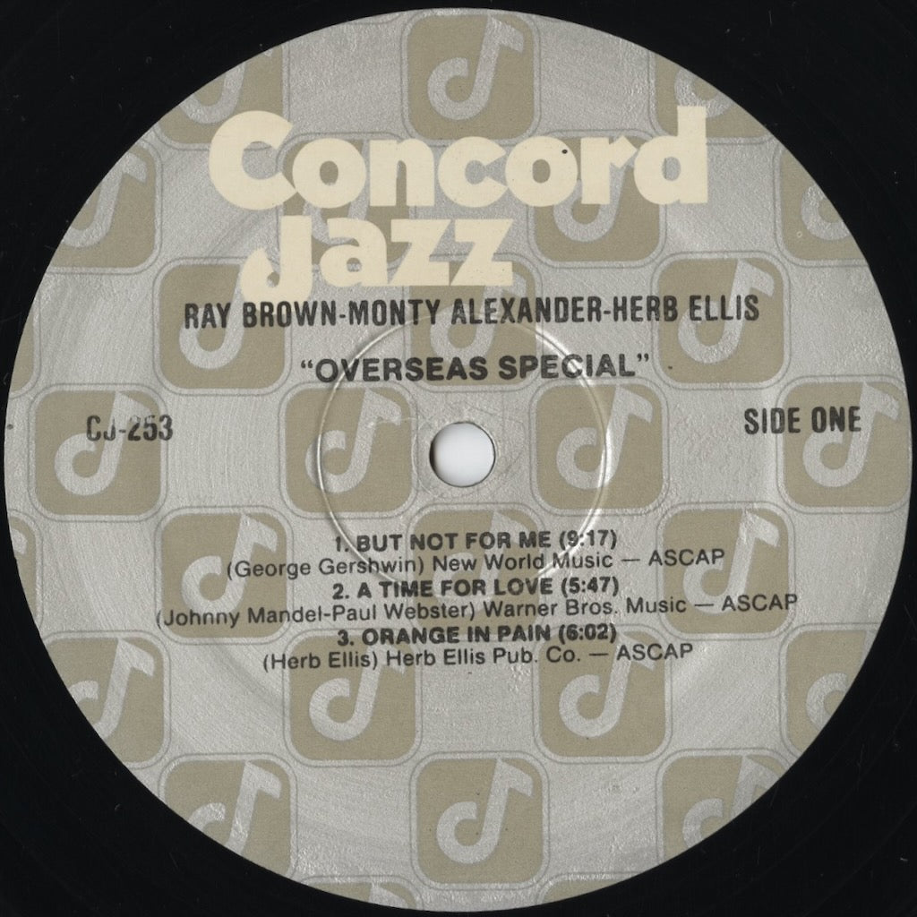 Monty Alexander, Ray Brown, Herb Ellis – Overseas Special (CJ-253) LP 1984 US Concord Jazz | 中古LP