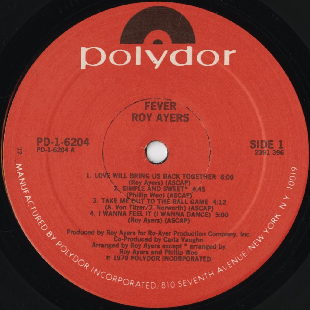 Roy Ayers – Fever (PD-1-6204) LP 1979 US Polydor | 中古LP