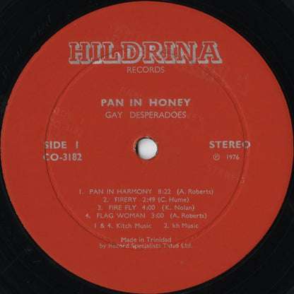 The West Indian Tobacco Gay Desperados / デスパラドーズ / "Pan In Honey" (CO 3182)