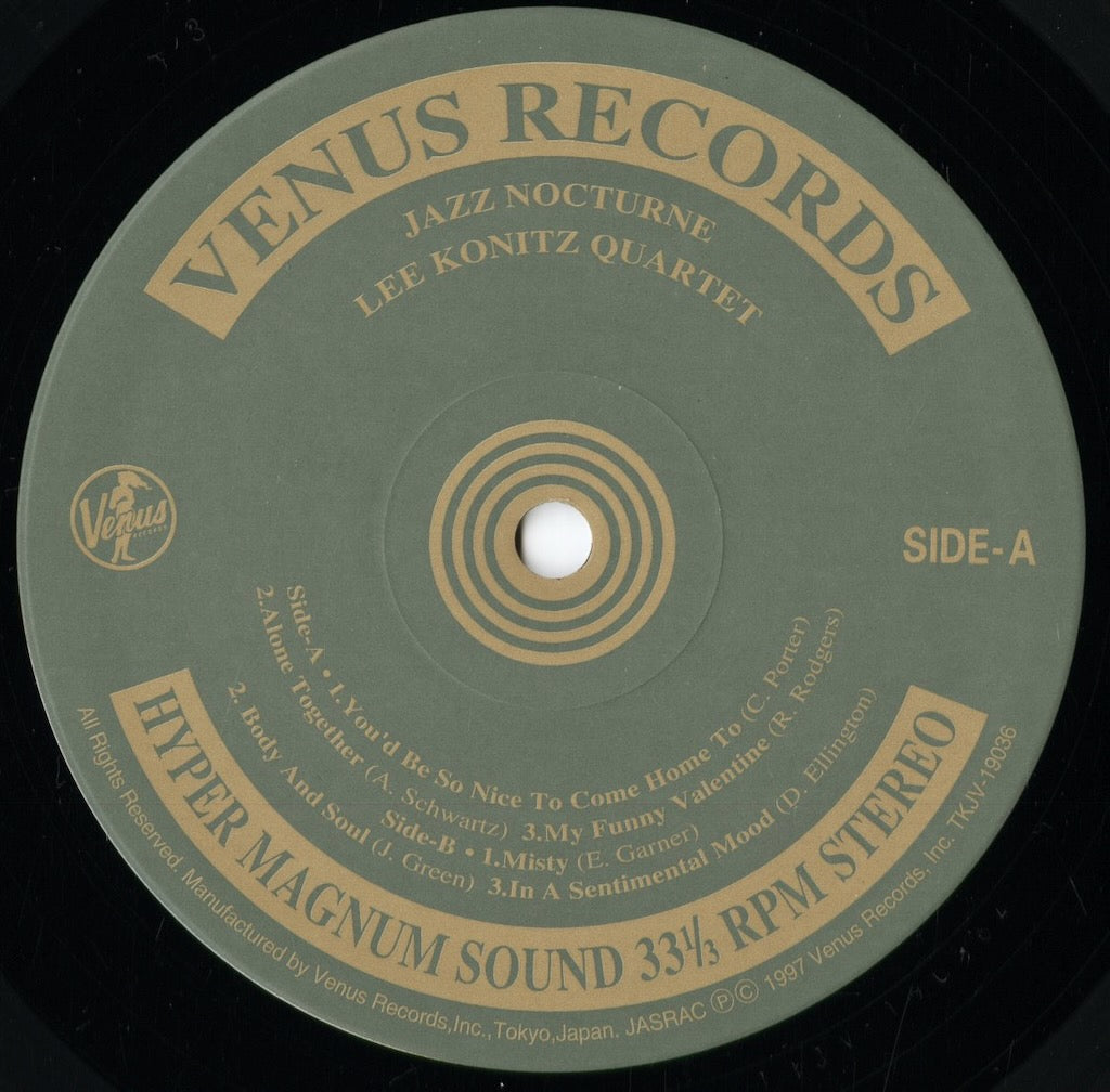 Lee Konitz「Jazz Nocturne」TKJV-19036 中古レコード 通販｜1997 JPN