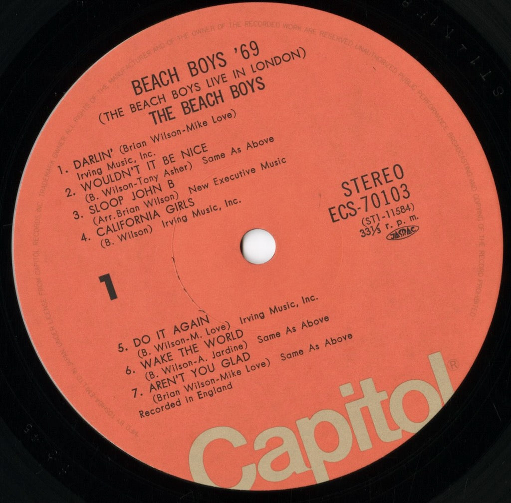 The Beach Boys - Beach Boys '69 (ECS-70103) LP 1977 JPN Capitol