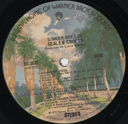 Seals & Crofts - Summer Breeze (BS 2629) 1973 US Warner Bros.｜中古LP
