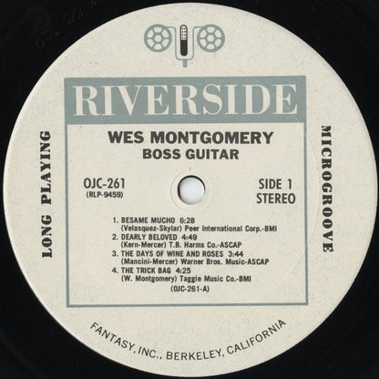 Wes Montgomery - Boss Guitar (OJC-261) 1986 US Riverside / Original Jazz Classics｜中古LP