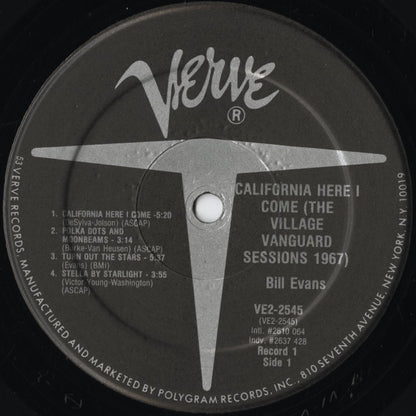 Bill Evans – California Here I Come (VE2-2545) LP 1982 US Verve | 中古LP