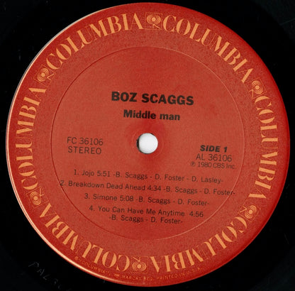 Boz Scaggs / ボズ・スキャッグス / Middle Man (FC 36106) US盤