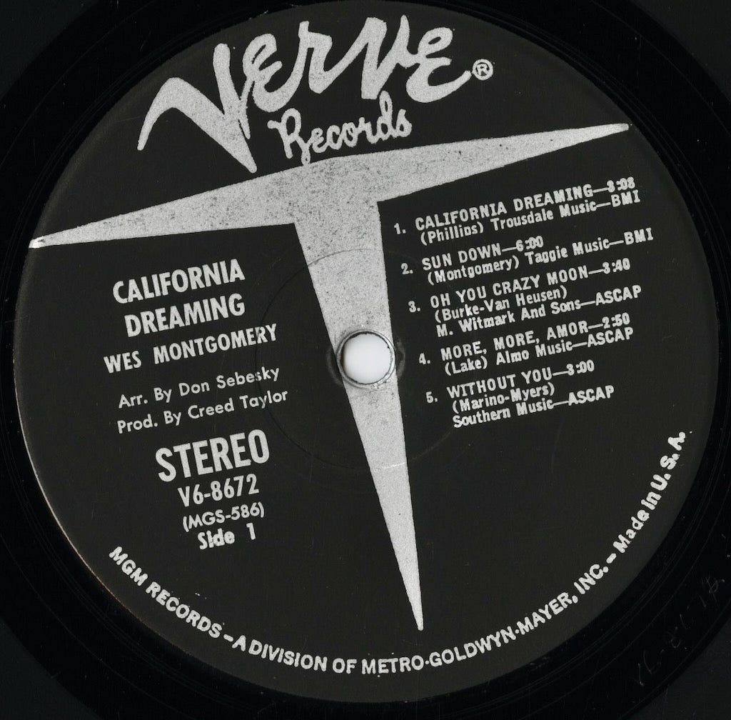 Wes Montgomery / ウェス・モンゴメリー / California Dreaming (V6-8672)