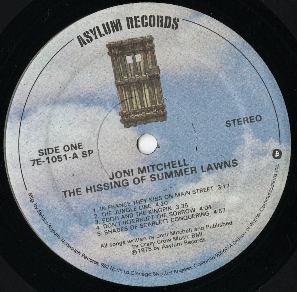 Joni Mitchell - The Hissing Of Summer Lawns (7E-1051) 1975 US Asylum｜中古LP