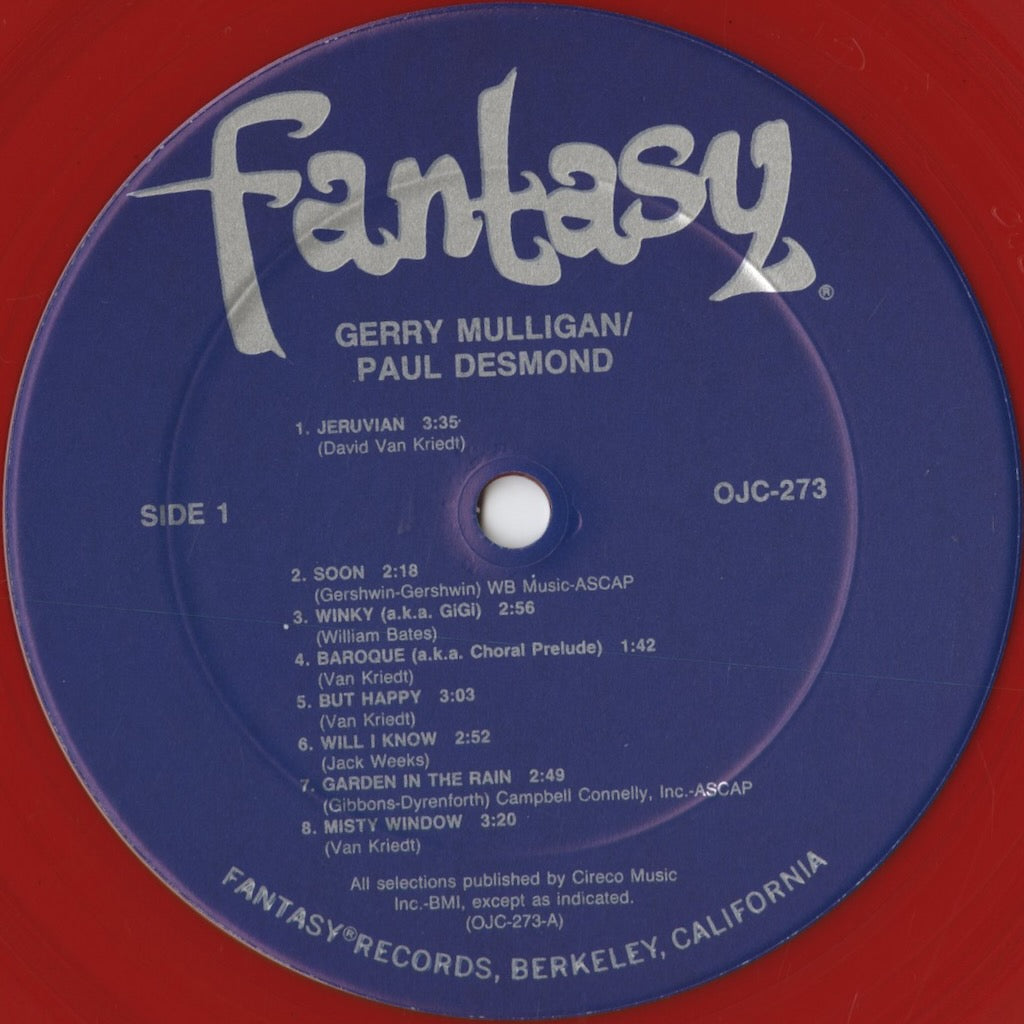 Gerry Mulligan - Gerry Mulligan / Paul Desmond (OJC-273) 1987 US OJC｜中古LP