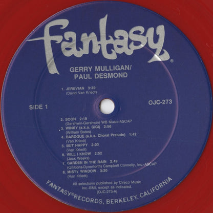 Gerry Mulligan - Gerry Mulligan / Paul Desmond (OJC-273) 1987 US OJC｜中古LP