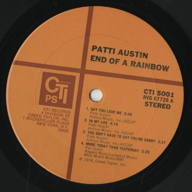 Patti Austin / パティ・オースチン / End Of A Rainbow (CTI 5001)