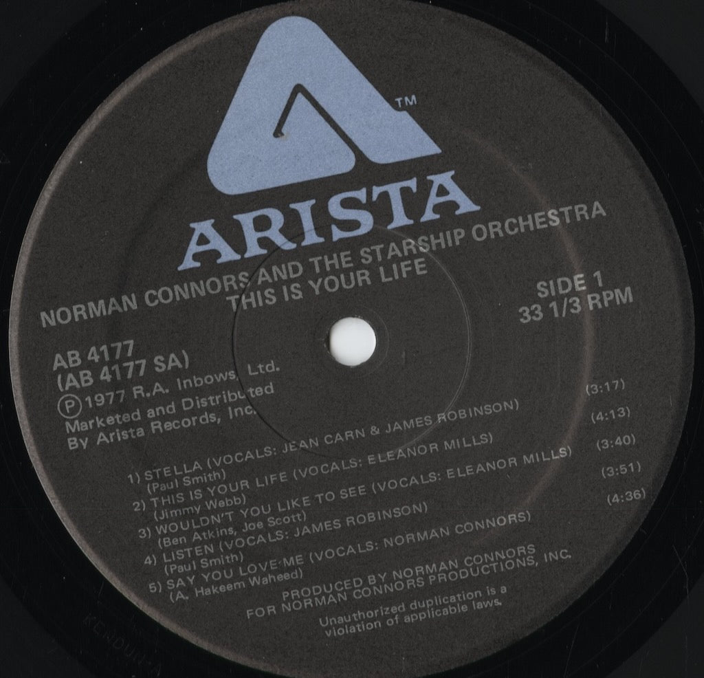 Norman Connors – This Is Your Life (AB 4177) 1977 US Arista｜中古LP