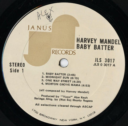 Harvey Mandel / ハーヴェイ・マンデル / Baby Batter(JLS-3017)
