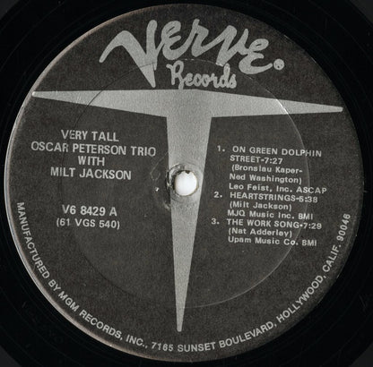 Oscar Peterson / オスカー・ピーターソン / Very Tall (V6 8429) US盤