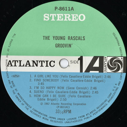 The Young Rascals / ヤング・ラスカルズ / Groovin' (P-8611A) 1981 JPN Pressing