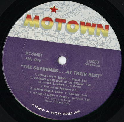 The Supremes - The Supremes At Their Best (M7-904R1) 1978 US Motown｜中古LP