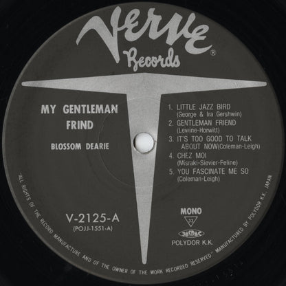 Blossom Dearie / ブロッサム・ディアリー / My Gentleman Friend (POJJ-1551)