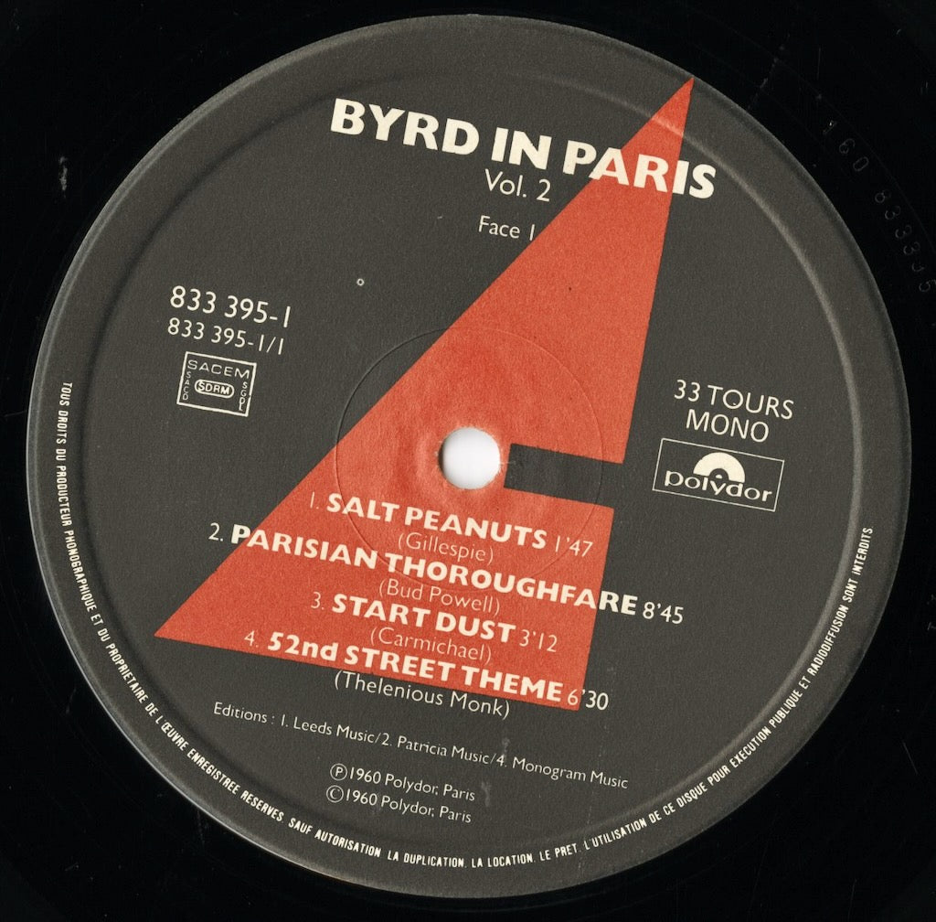 Donald Byrd / ドナルド・バード / Byrd In Paris Vol.2 (833 395-1)