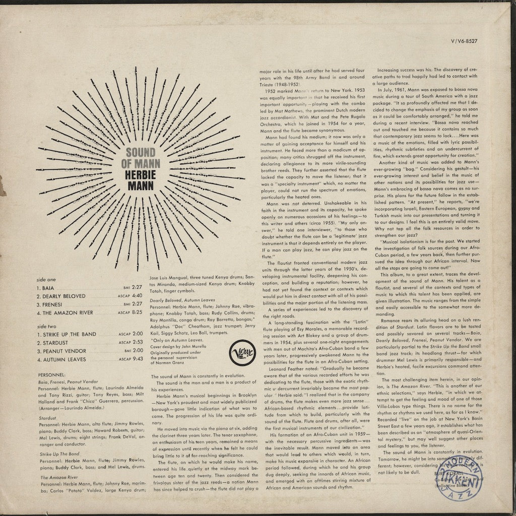 Herbie Mann / ハービー・マン / Sound Of Mann  (V6-8527)