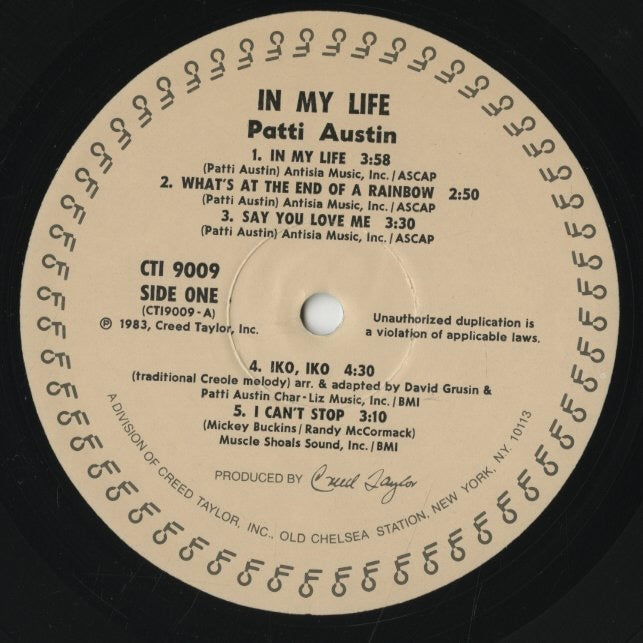 Patti Austin / パティ・オースチン / In My Life (CTI 9009)