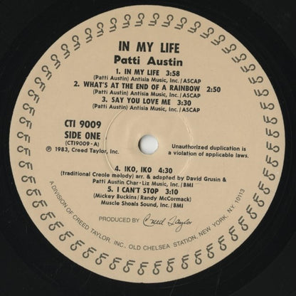 Patti Austin / パティ・オースチン / In My Life (CTI 9009)