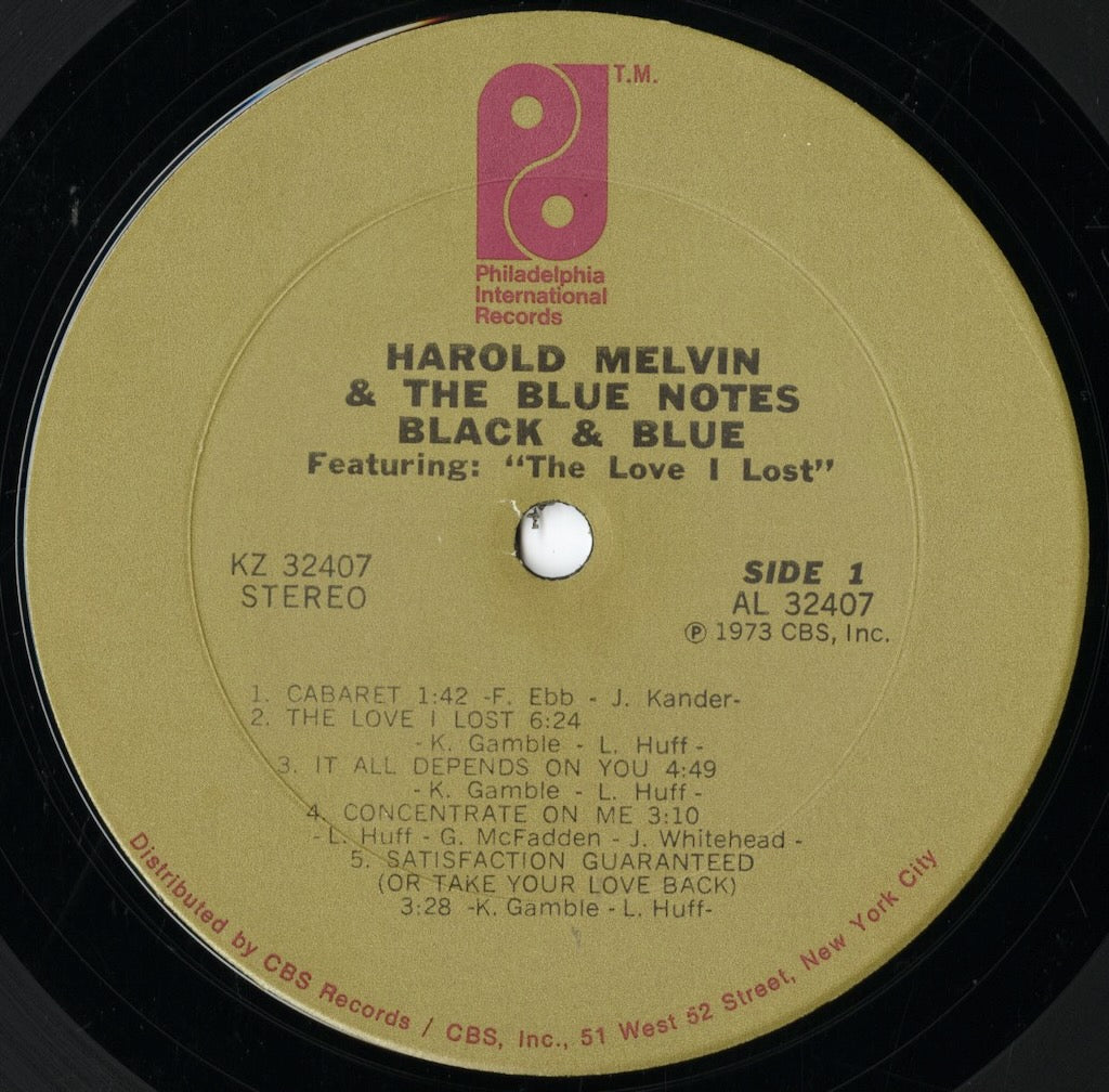 Harold Melvin & The Blue Notes / ハロルド・メルヴィン・アンド・ザ・ブルーノーツ / Black & Blue (KZ 32407)