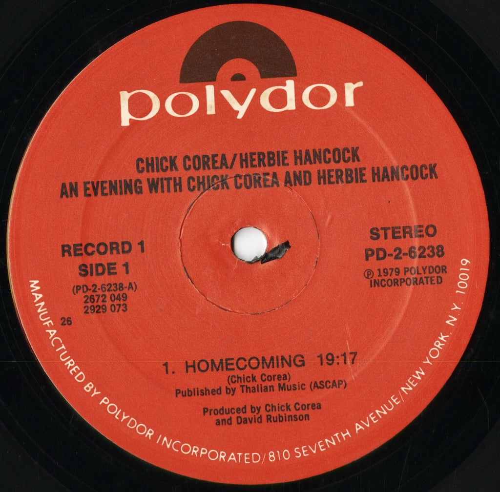 Chick Corea, Herbie Hancock - An Evening With Chick Corea And Herbie Hancock (PD-2-6238) 1979 US Polydor｜中古LP