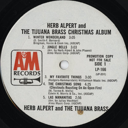 Herb Alpert & The Tijuana Brass / ハーブ・アルパート / Christmas Album (LP-166) 1968 PROMO