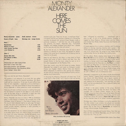 Monty Alexander - Here Comes The Sun (MB 20913) 1973 US MPS｜中古LP