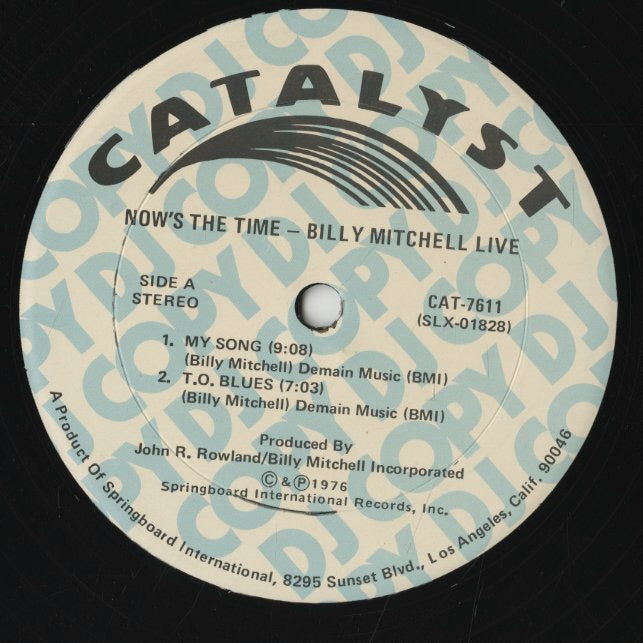 Billy Mitchell / ビリー・ミッチェル / Now's The Time (CAT-7611)