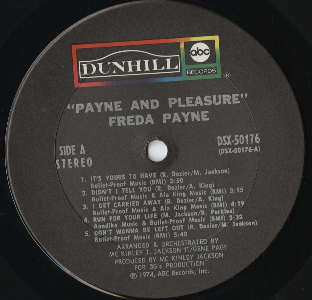 Freda Payne - Payne & Pleasure (DSX-50176) 1974 US Dunhill-ABC｜中古LP