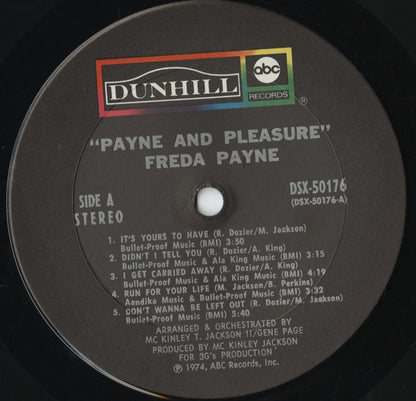 Freda Payne - Payne & Pleasure (DSX-50176) 1974 US Dunhill-ABC｜中古LP