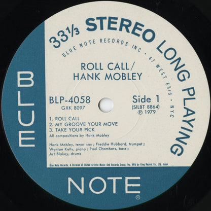 Hank Mobley - Roll Call (GXK 8097) 1979 JPN Blue Note / キングレコード｜中古LP