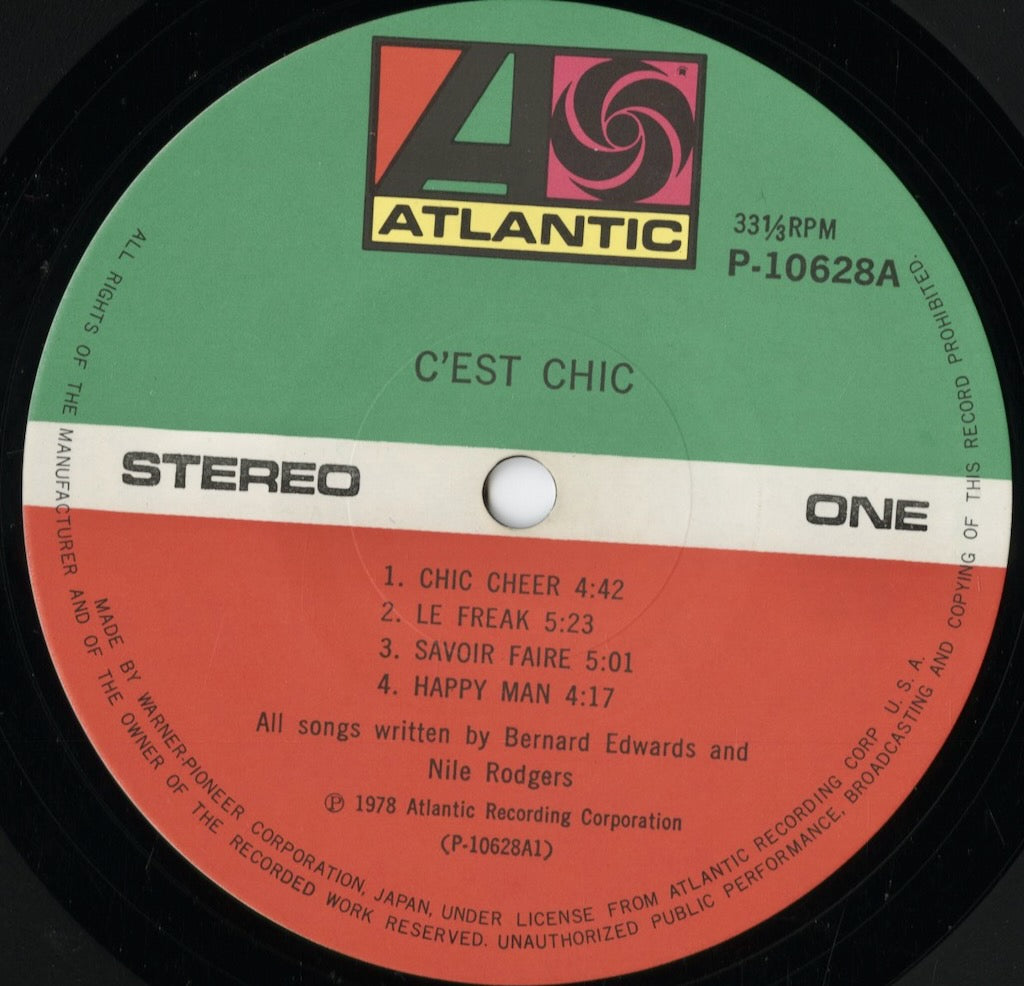 Chic - C’est Chic (P-10628A) 1978 JPN Atlantic｜中古LP
