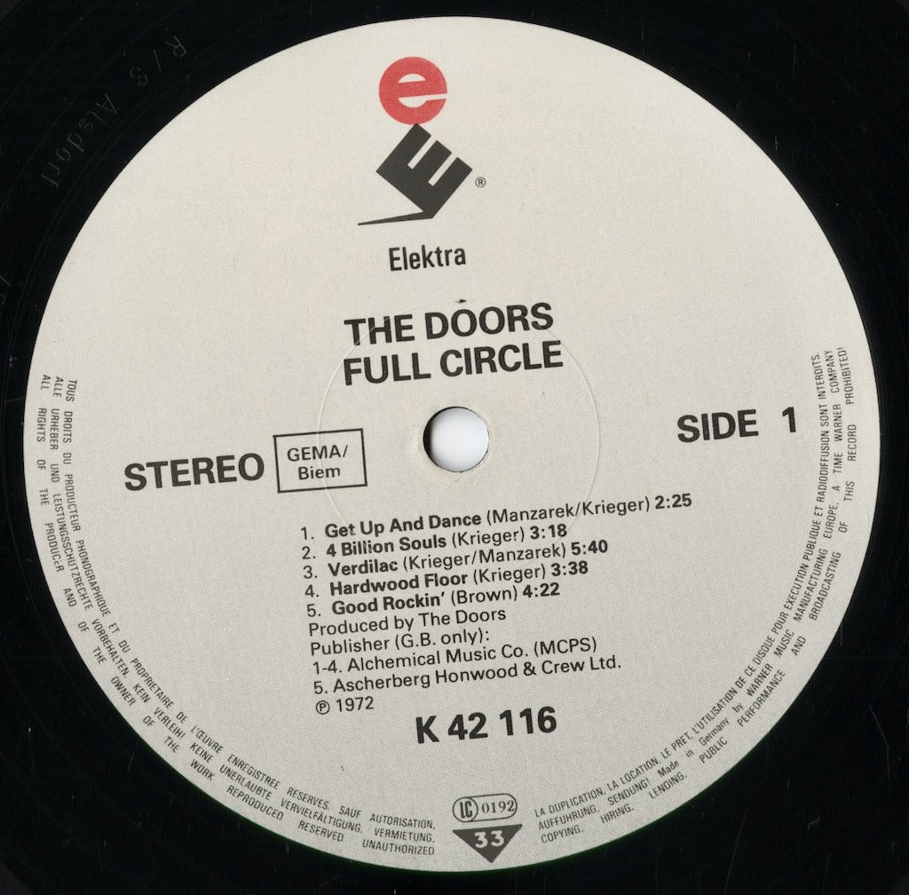 The Doors - Full Circle (K 42 116) 1980's GER Elektra｜中古LP