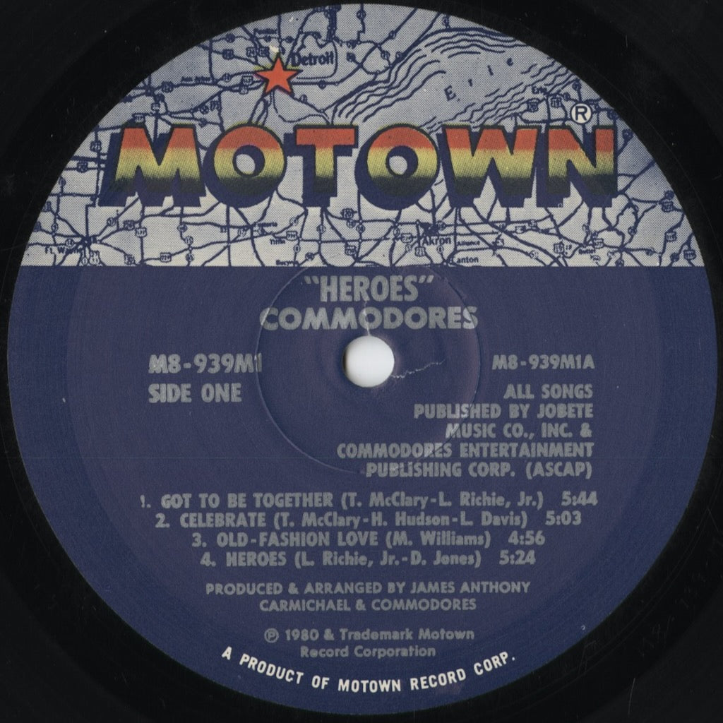 Commodores - Heroes (M8-939M1) 1980 US Motown｜中古LP