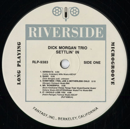 Dick Morgan Trio - Settlin' In (WWLJ-7072) 1992 US Riverside｜中古LP