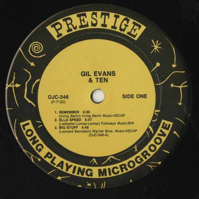 Gil Evans / ギル・エヴァンス / Gil Evans & Ten (OJC-346)