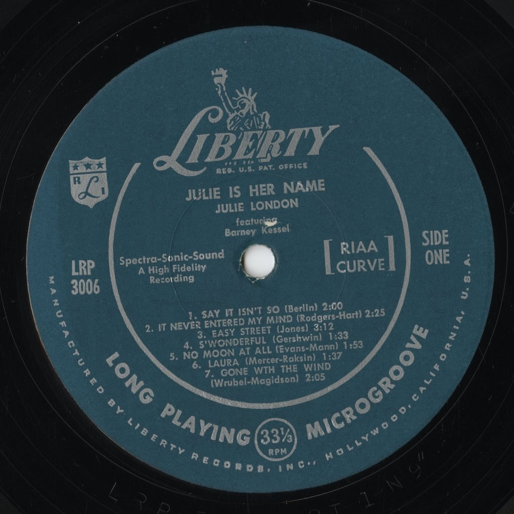 Julie London – Julie Is Her Name (LRP 3006) LP 1955 US Liberty | 中古LP