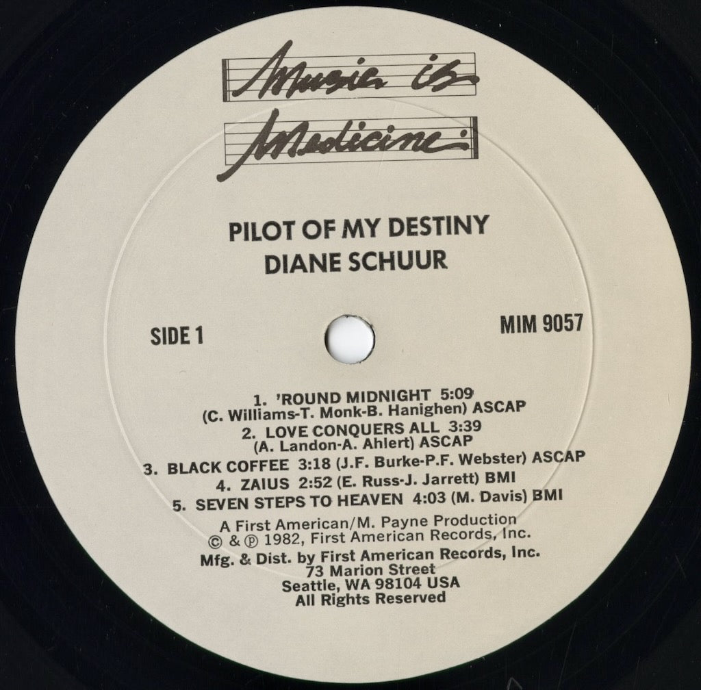Diane Schuur - Pilot Of My Destiny (MIM 9057) 1982 US Music Is Medicine｜中古LP