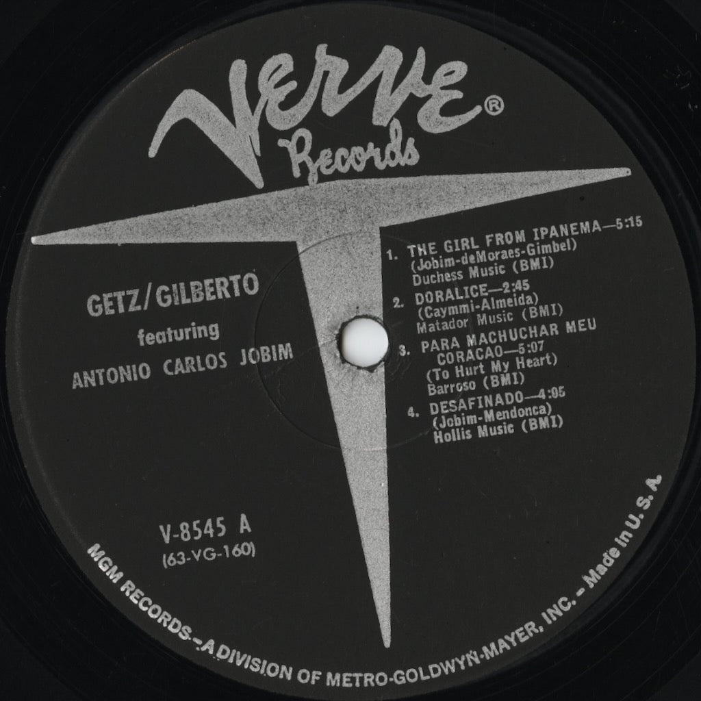Stan Getz / Joao Gilberto / スタン・ゲッツ - ジョアン・ジルベルト / Getz/Gilberto (V-8545) US MONO