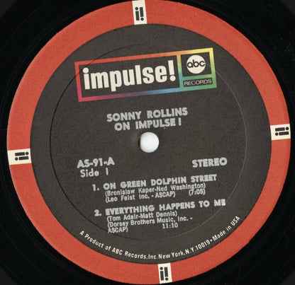 Sonny Rollins – On Impulse! (AS-91) 1967 US Impulse | 中古LP