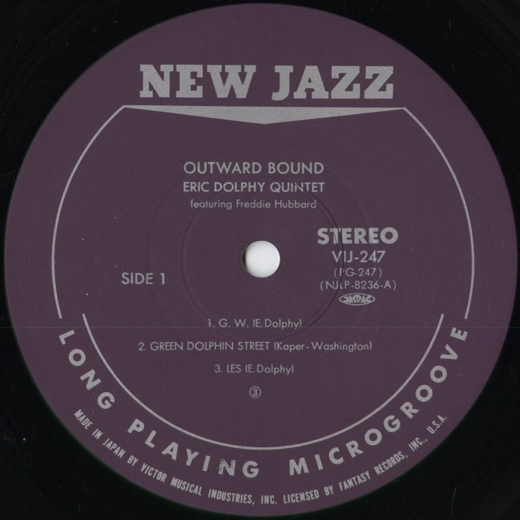 Eric Dolphy - Outward Bound (VIJ-247) 1984 JPN New Jazz - Victor｜中古LP