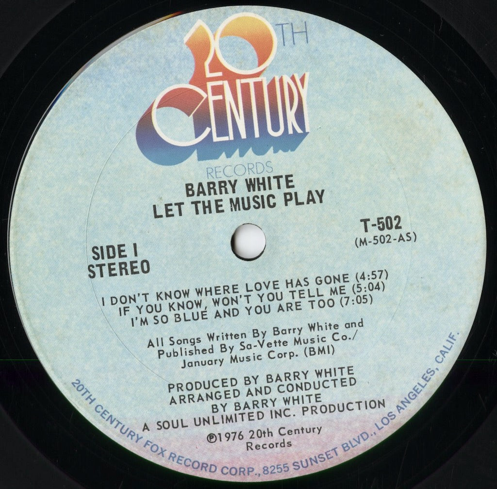 Barry White レコード 2枚セット　サンプル盤 Barry White Let The Music Play T-502 中古レコード 通販 | 1976 US