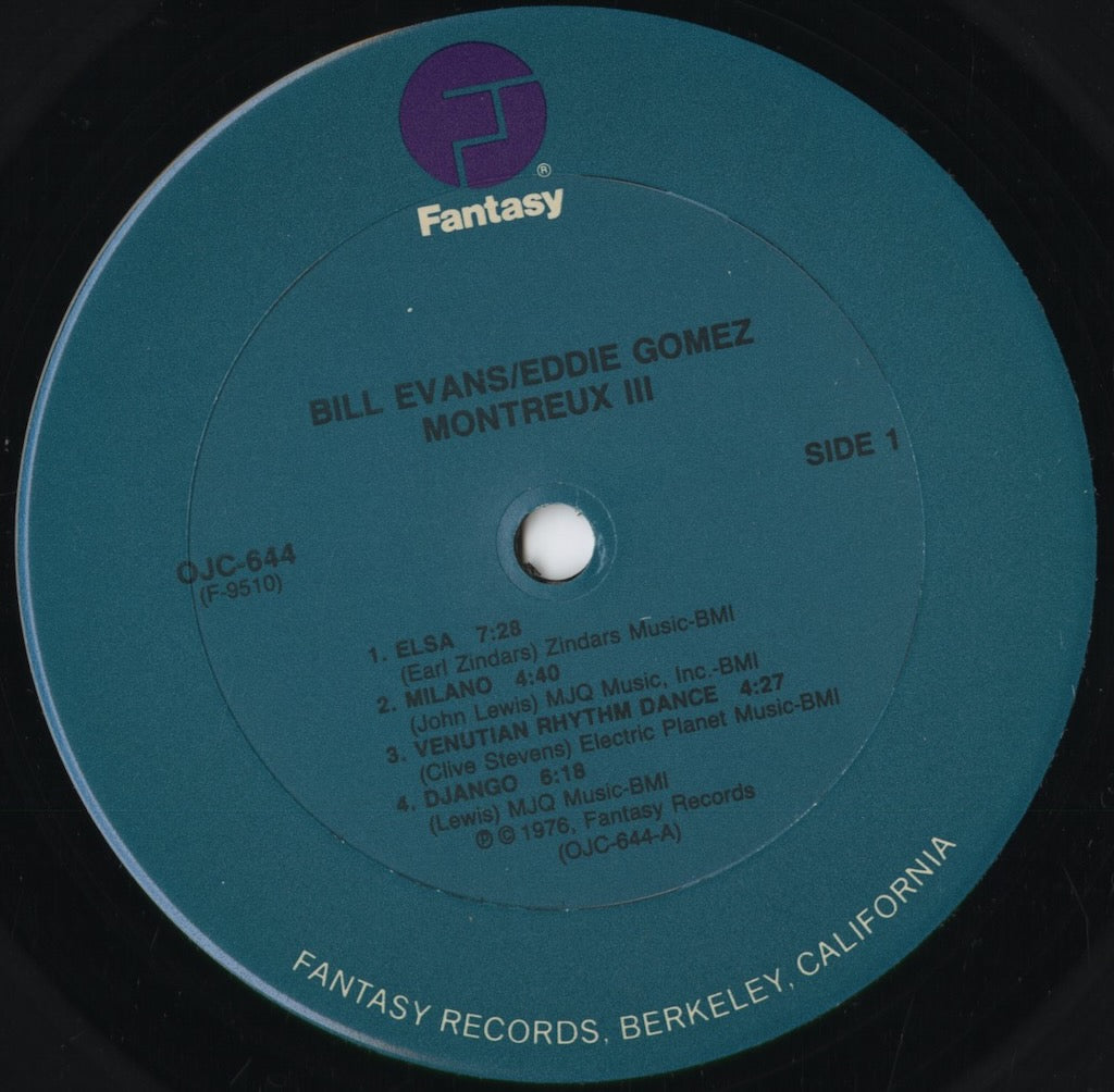 ビル・エヴァンス / Bill Evans『Montreux III』(F-9510) US OJC