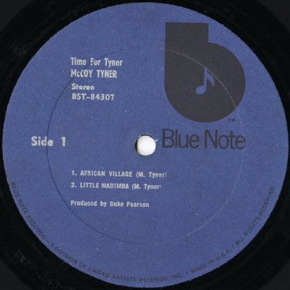 McCoy Tyner / マッコイ・タイナー / Time For Tyner (BST 84307)