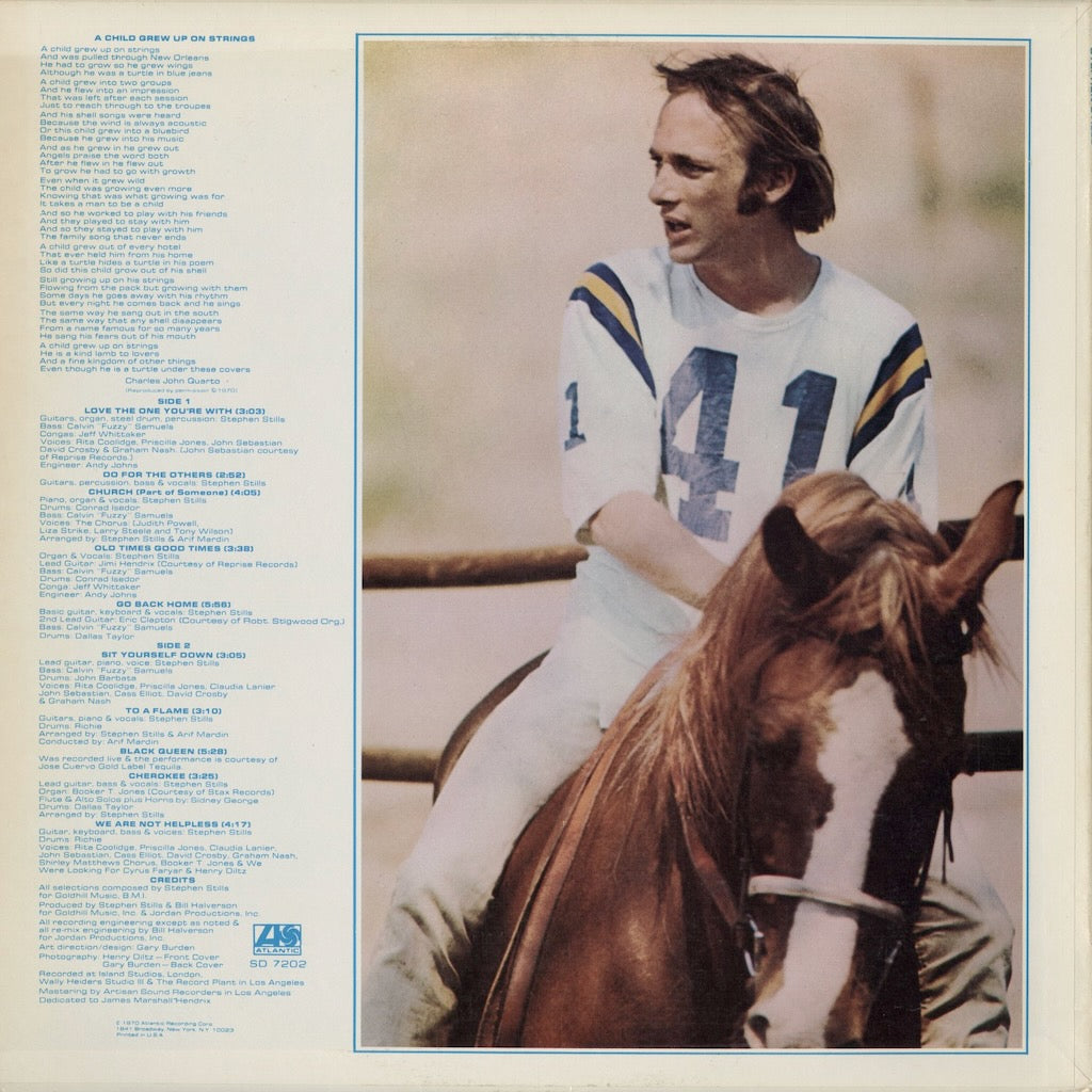 Stephen Stills - Stephen Stills (SD 7202) 1976 US Atlantic｜中古LP