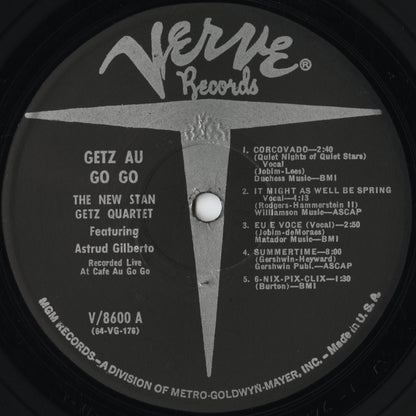 Stan Getz / スタン・ゲッツ / Getz Au Go Go (V-8600) US モノラル盤