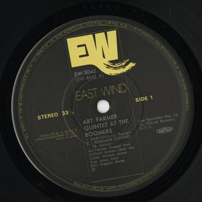 Art Farmer Quintet / アート・ファーマー・クインテット / At Boomers (EW-8042)
