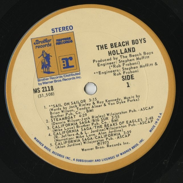 The Beach Boys / ビーチボーイズ / Holland (MS 2118)